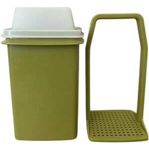 Vintage Tupperware Pick A Deli Pickle Keeper Square Small 4.5 Cup #1330 Avocado